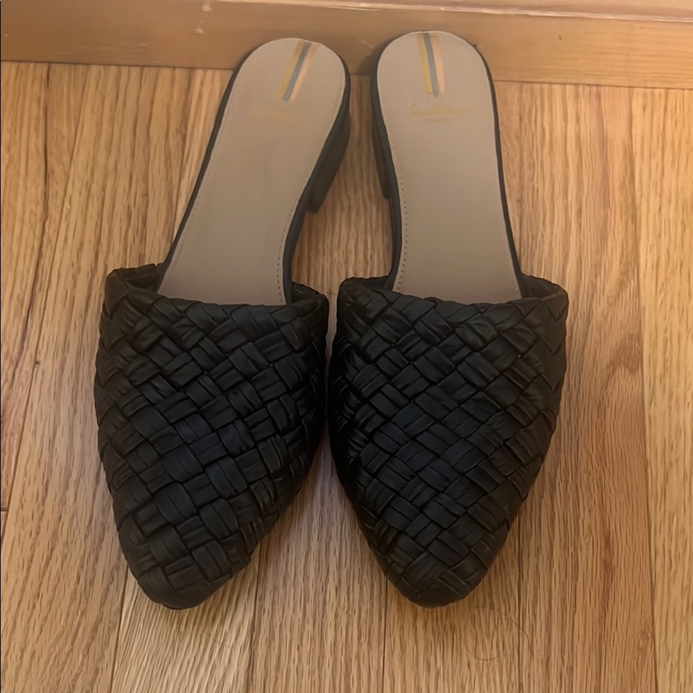 Sam Edelman Black Textured Mules